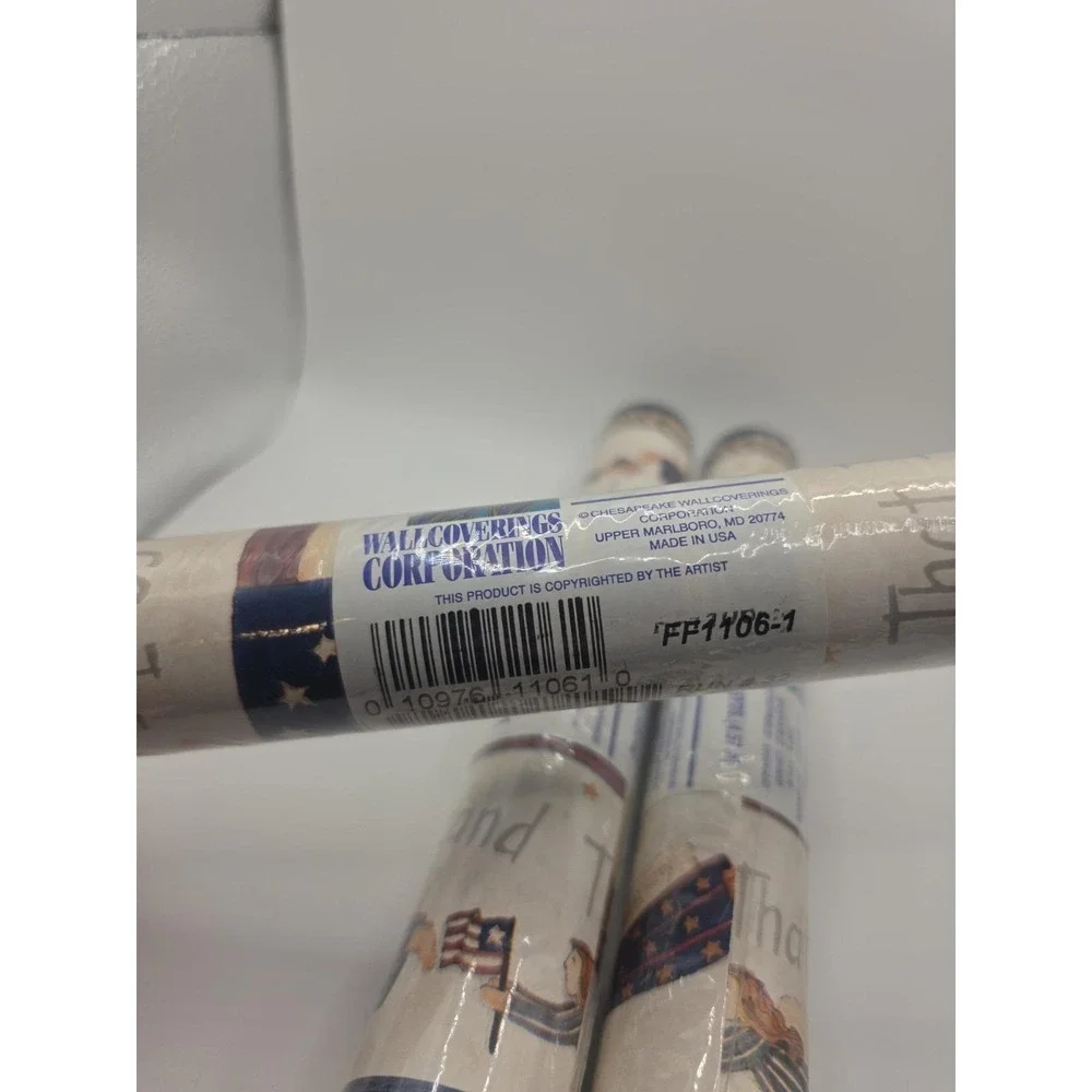 3 Sealed Rolls Chesapeake God Bless America Wallpaper Border Americana FF1106-1